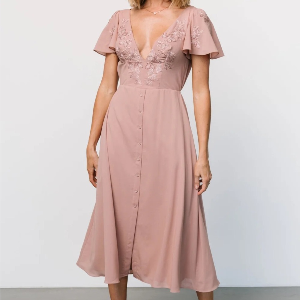 NWT Baltic Born Mauve Swan Beaded Dress